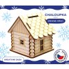 Dřevěné výřezy - Chaloupka pokladnička 6 cm